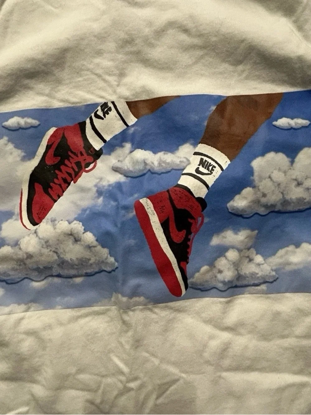 Men’s Air Jordan White Short Sleeve T Shirt Nike Logo Size Small